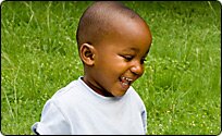 Boy in meadow